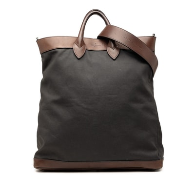 ルイ ヴィトン シャコー トートバッグ ショルダーバッグ 2WAY M93462 グレー ブラウン キャンバス レザー レディース LOUIS VUITTON 【中古】