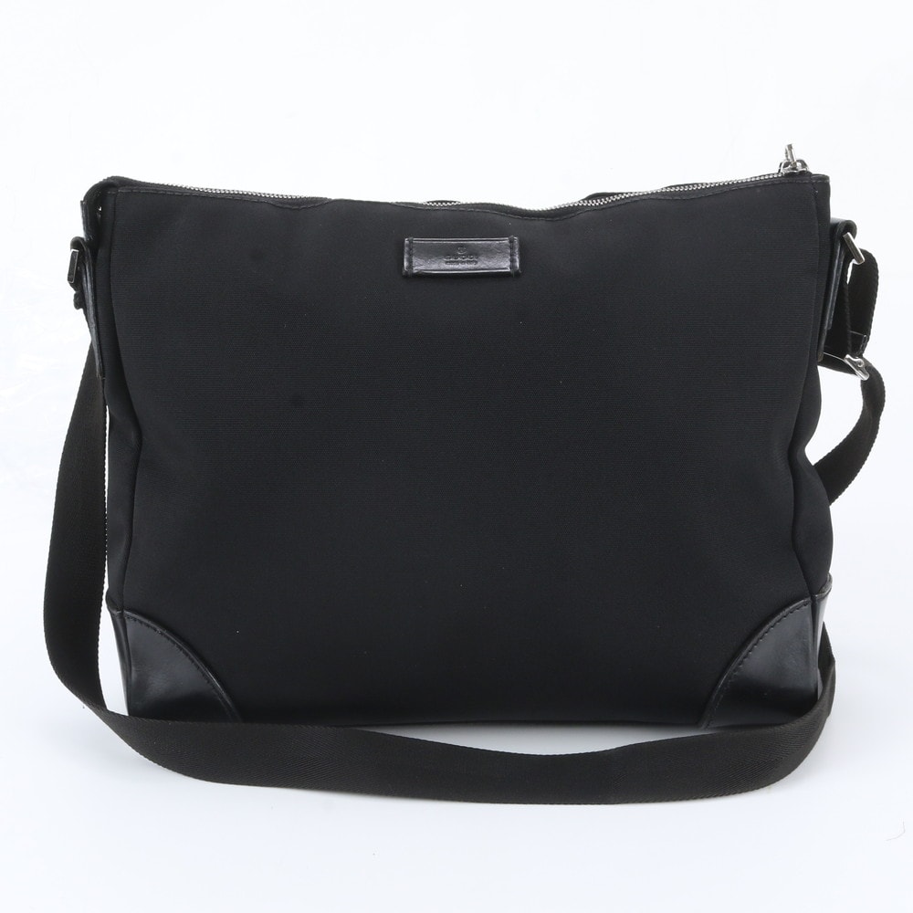 ■美品 グッチ110054 ショルダーバッグ レザー×ナイロン