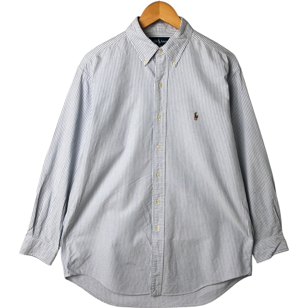 古着 ラルフローレン Ralph Lauren YARMOUTH 長袖 ボタンダウンストライプシャツ メンズL相当/eaa549305