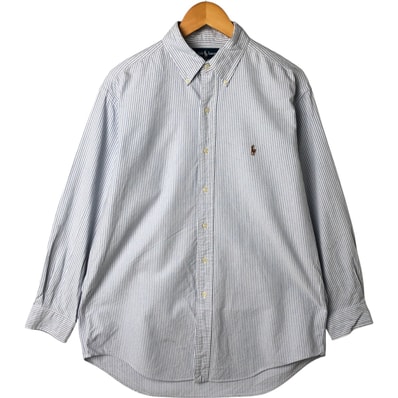 古着 ラルフローレン Ralph Lauren YARMOUTH 長袖 ボタンダウンストライプシャツ メンズL相当/eaa549305