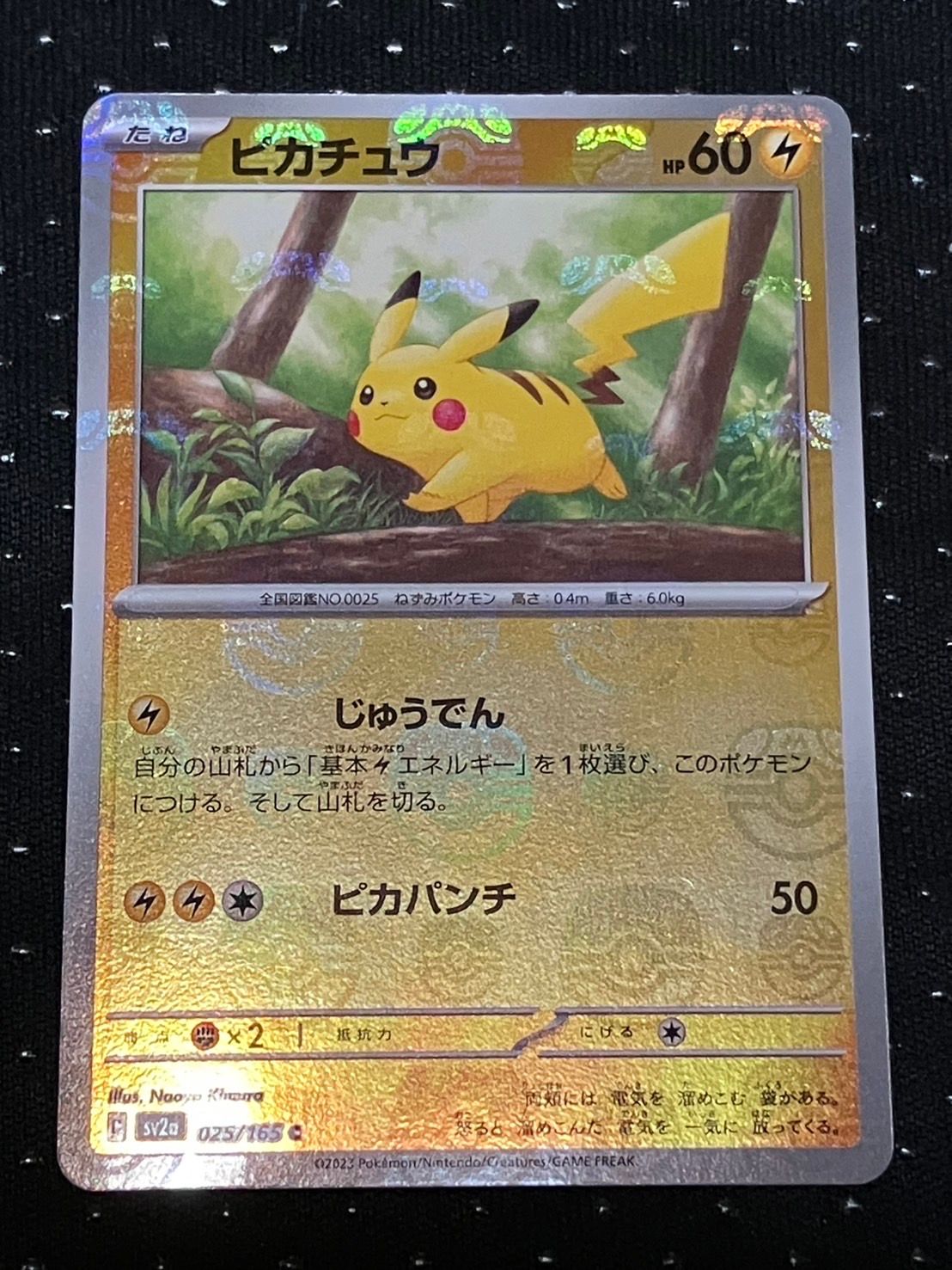 ピカチュウ C: マスターボールミラー (マスボピカチュウ) [SV2a 025/165](強化拡張パック「ポケモンカード151」)