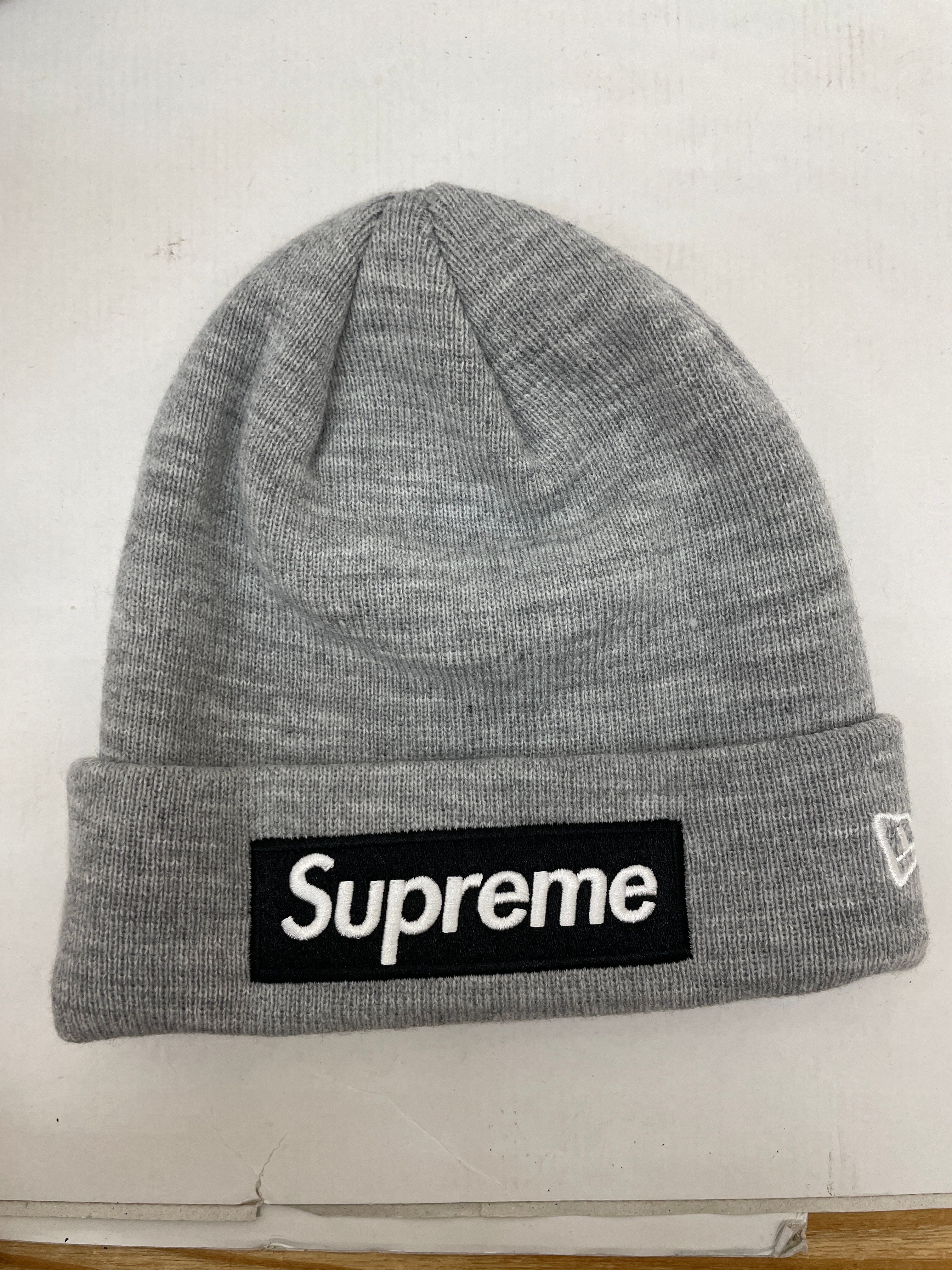 Supreme New Era Box Logo Beanie "Heather Grey"
