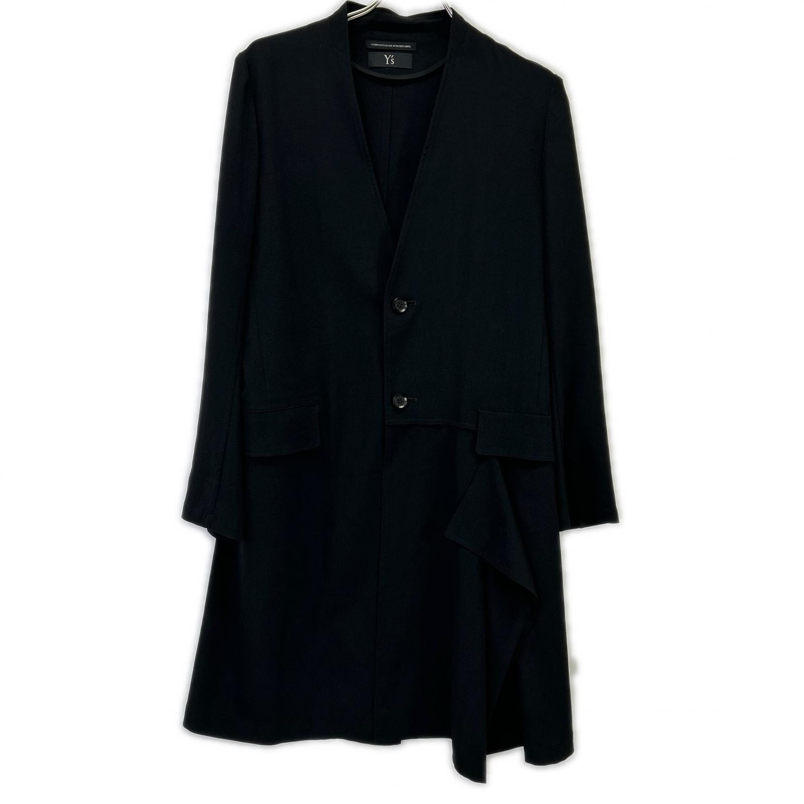 ワイズ YJ-J02-500 ブラック 2B オープンカラー ロングジャケット 1