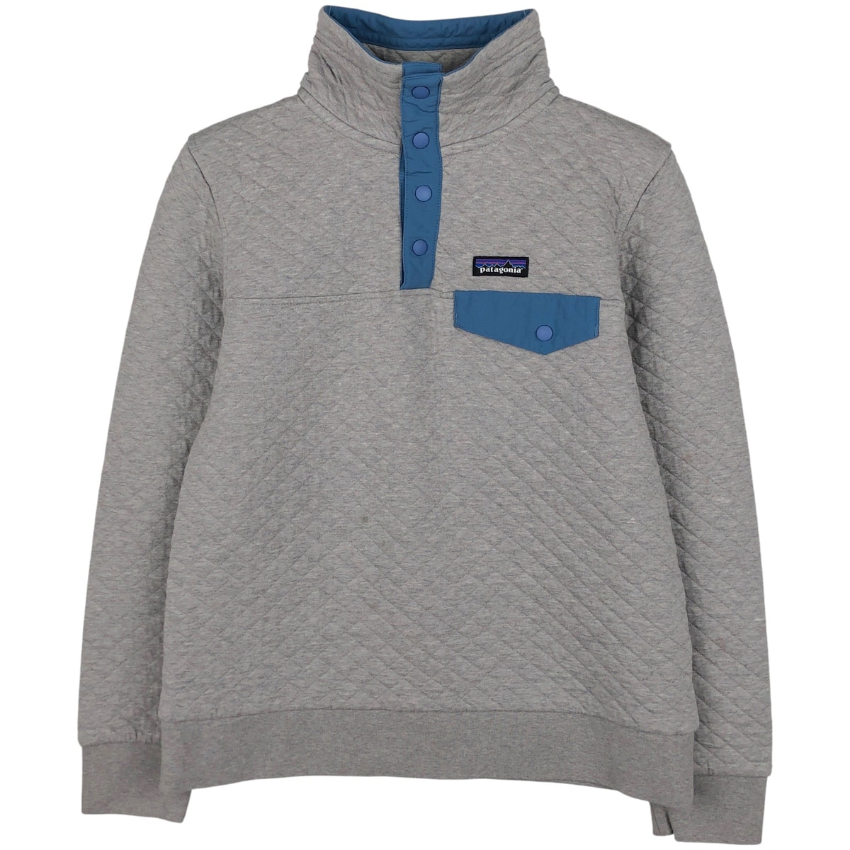 古着 パタゴニア Patagonia ORGANIC COTTON オーガニックコットンダイヤモンドキルトスナップT 25282FA19 ハーフスナップ スウェットシャツ トレーナー レディースS相当/eaa603483