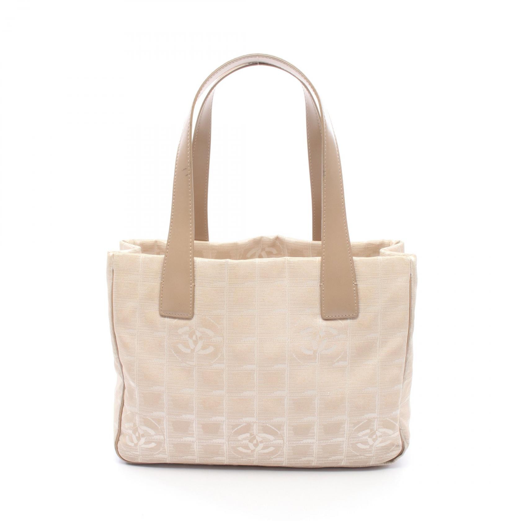 シャネル CHANEL ニュートラベルラインPM トートバッグ バッグ レザー ナイロンキャンバス レディース ベージュ系 A20457 【中古】
