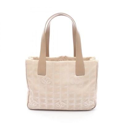 シャネル CHANEL ニュートラベルラインPM トートバッグ バッグ レザー ナイロンキャンバス レディース ベージュ系 A20457 【中古】