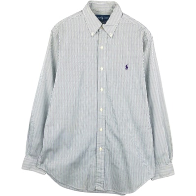 古着 ラルフローレン Ralph Lauren CLASSIC FIT 長袖 ボタンダウンストライプシャツ メンズM相当 ボタンダウン/eaa676574