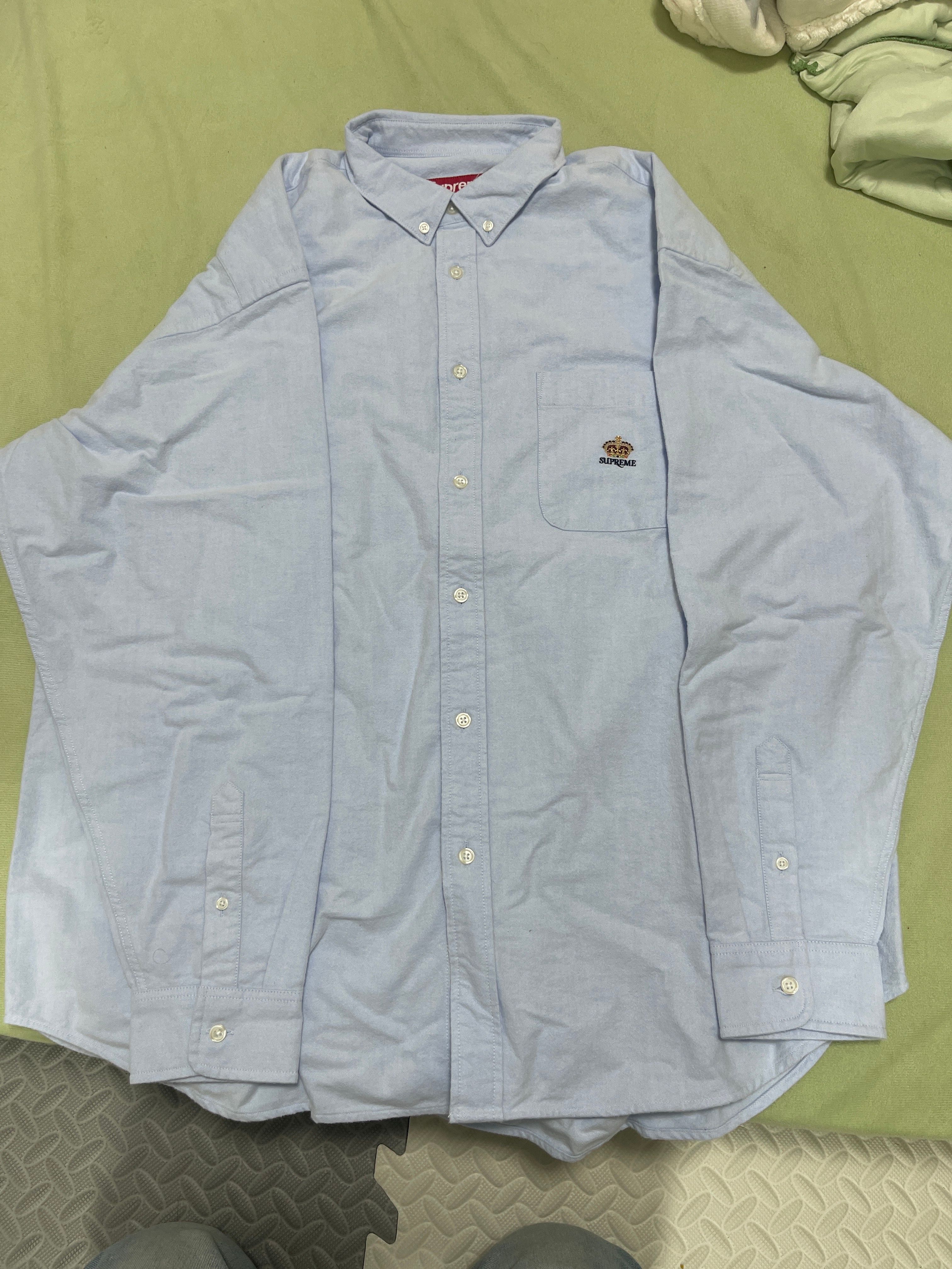 Supreme Loose Fit Flannel Oxford Shirt "Light Blue"