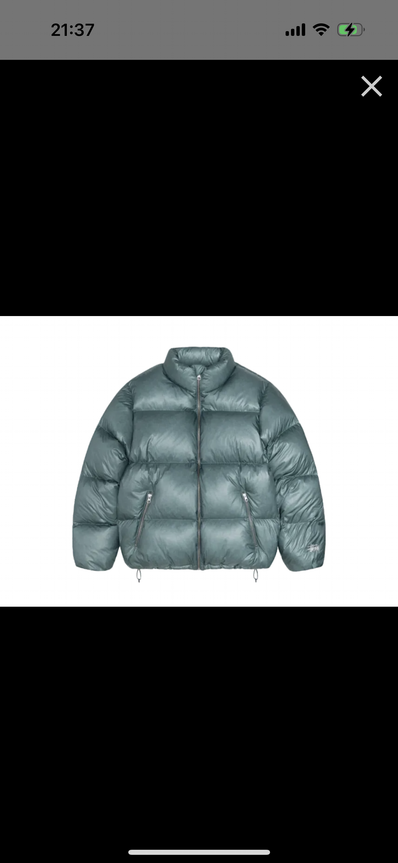 Stussy Down Puffer Parachute Ripstop "Powder Blue"