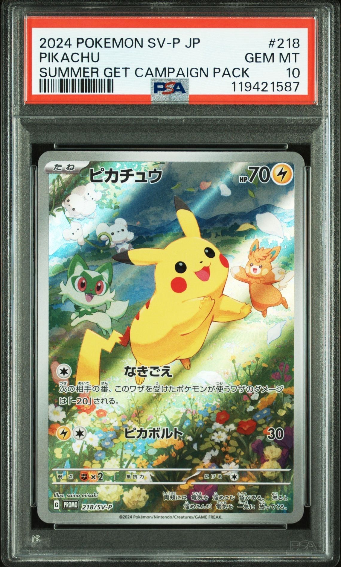 ピカチュウ P [SV-P 218](プロモカードパック「ポケカの夏がキタ!プロモカードGetキャンペーン!」)
