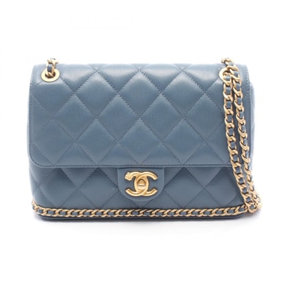 シャネル CHANEL マトラッセ ショルダーバッグ バッグ キャビアスキン(グレインドカーフ) レディース ブルー系 AS4431 【中古】