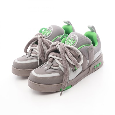 ルイ・ヴィトン LOUIS VUITTON LVスケートライン スニーカー 靴 レザー ファブリック グレー メンズ グレー系 / グリーン系 【中古】