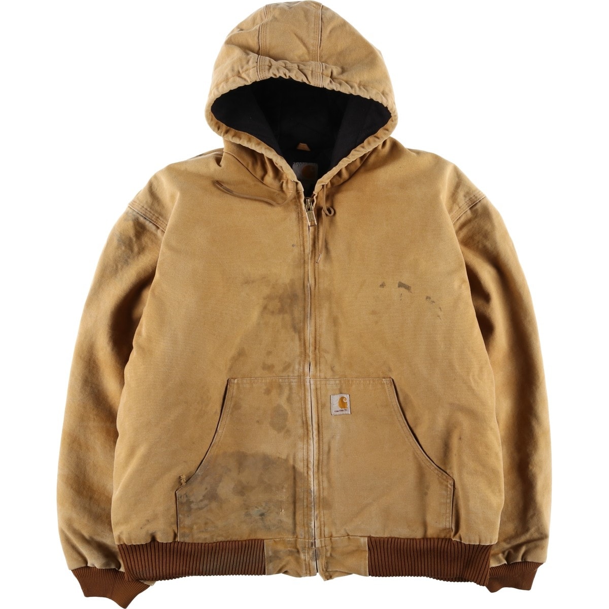 古着 カーハート Carhartt アクティブジャケット 中綿入り ダックフルジップパーカー USA製 メンズXXL相当/eaa619168