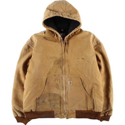 古着 カーハート Carhartt アクティブジャケット 中綿入り ダックフルジップパーカー USA製 メンズXXL相当/eaa619168