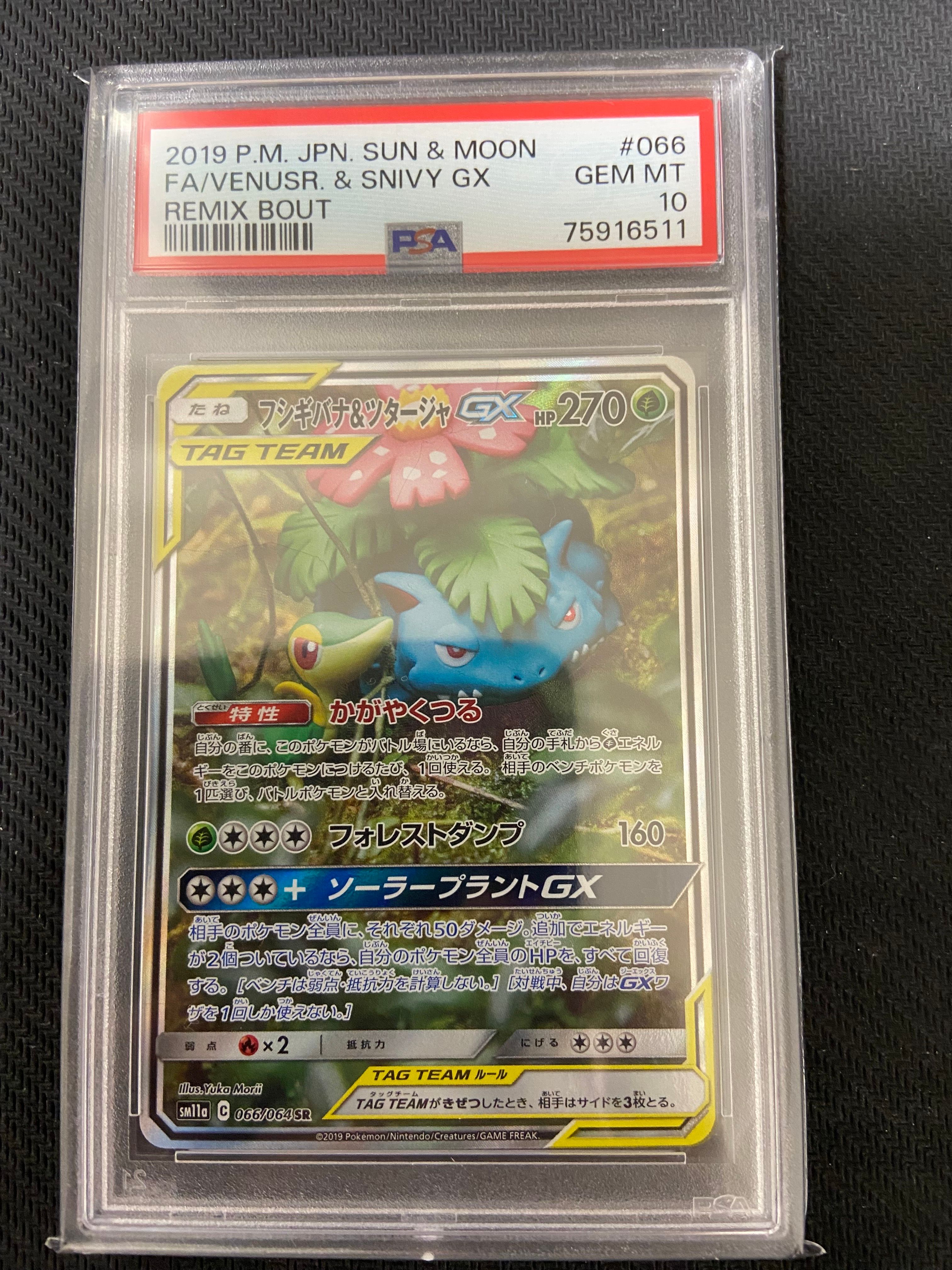 フシギバナ&ツタージャGX SR: SA[SM11a 066/064](強化拡張パック「リミックスバウト」)