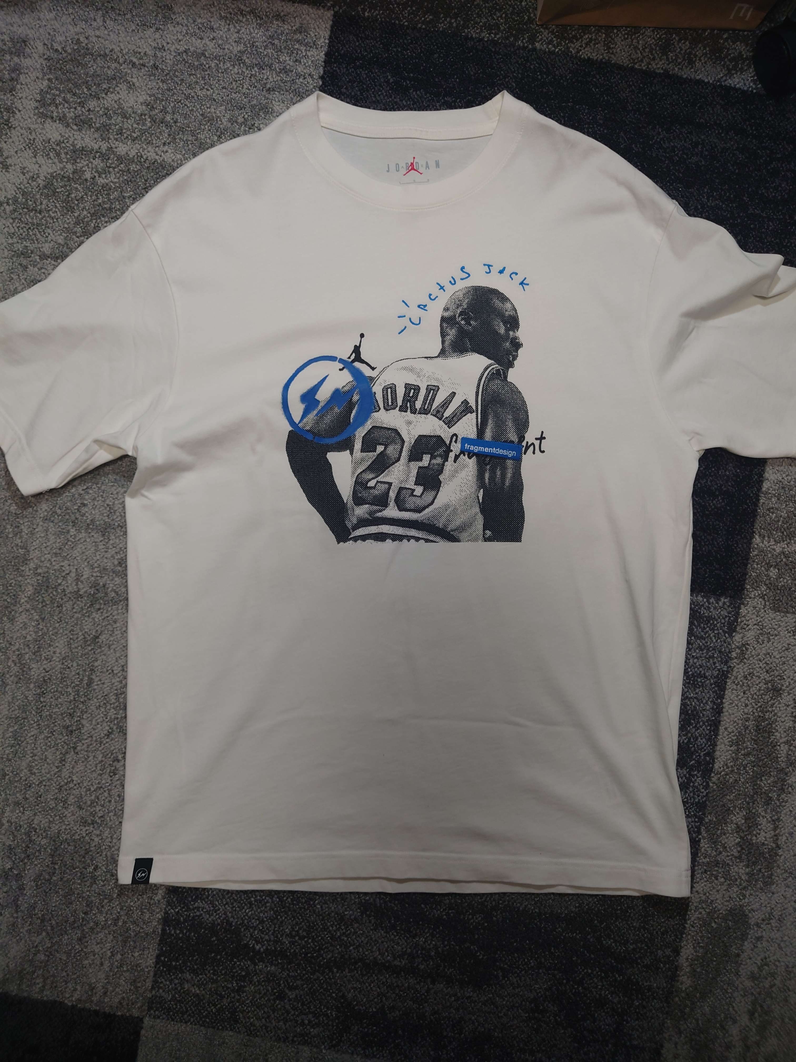 Air Jordan Travis Scott  Fragment Tee "White"