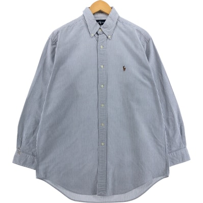 古着 ラルフローレン Ralph Lauren YARMOUTH 長袖 ボタンダウンストライプシャツ メンズL相当/eaa521479