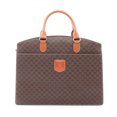 セリーヌ CELINE マカダム ハンドバッグ バッグ PVCコーティングキャンバス レディース ブラウン系 【中古】