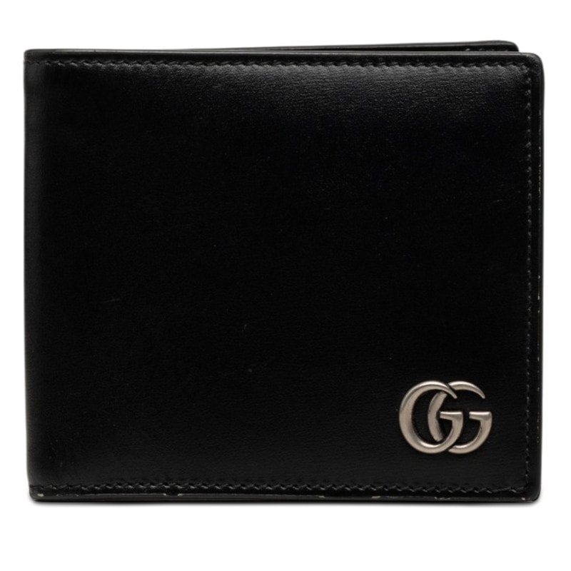 C (やや傷や汚れあり)】グッチ GGマーモント 二つ折り財布 コンパクト