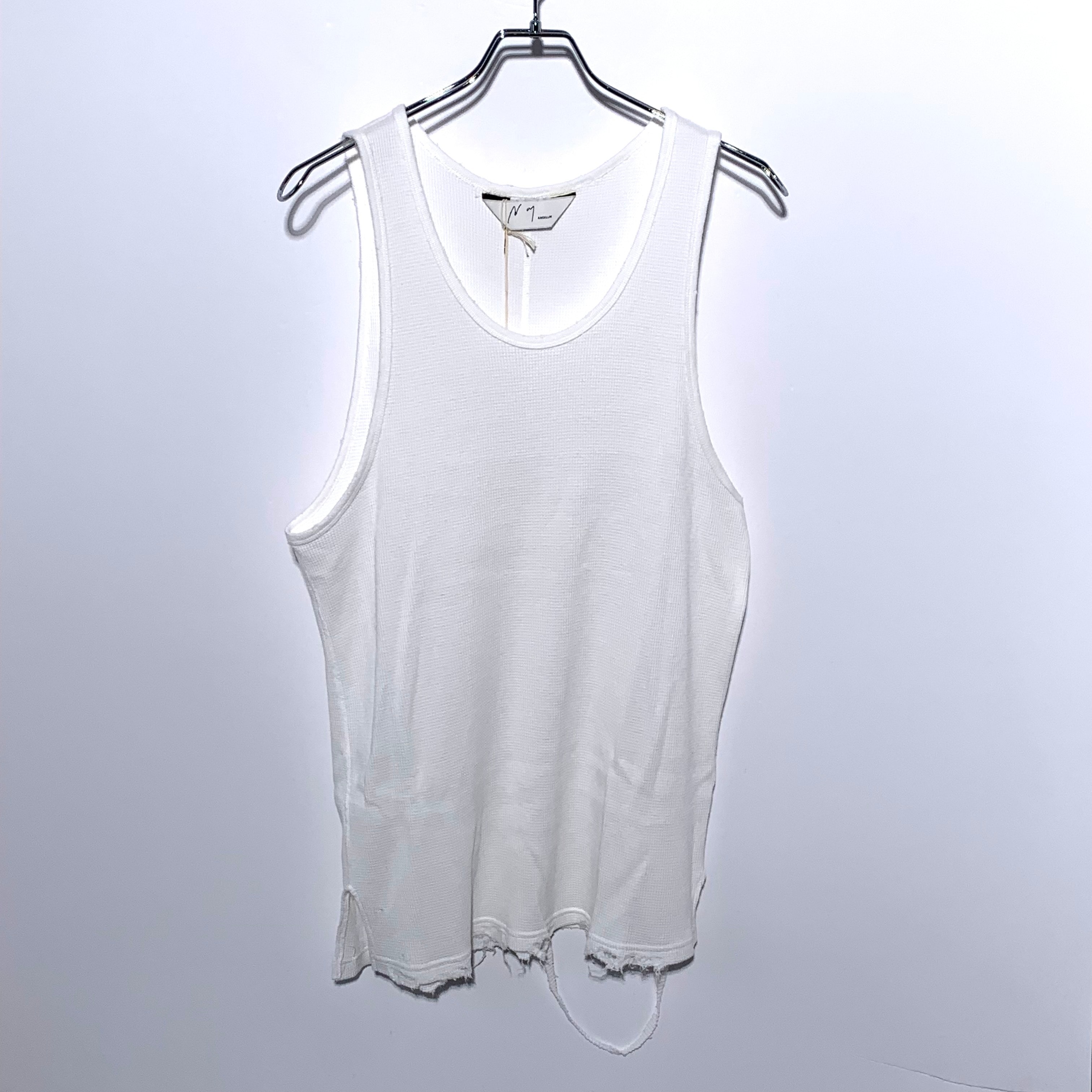 ANCELLM Damage Waffle Tanktop "White"