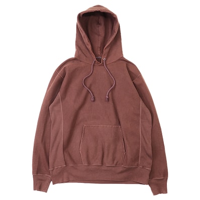 オーラリー フーディー スウェット ガーメントダイ プルオーバー パーカー メンズ ブラウン系 4 AURALEE