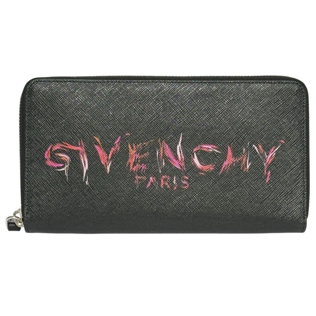 ジバンシィ メンズ 長財布 ジッピーアラウンド ロング ウォレット ロゴ 黒