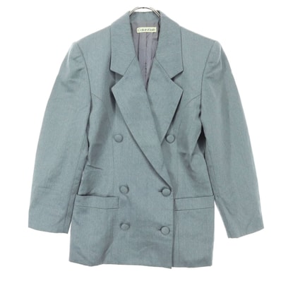 美品 Calvin klein カルバンクライン 長袖 テーラードジャケット グレー