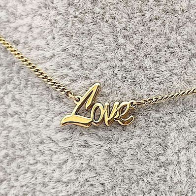 【美品】サンローランパリ ネックレス LOVE ネックレス シルバー925