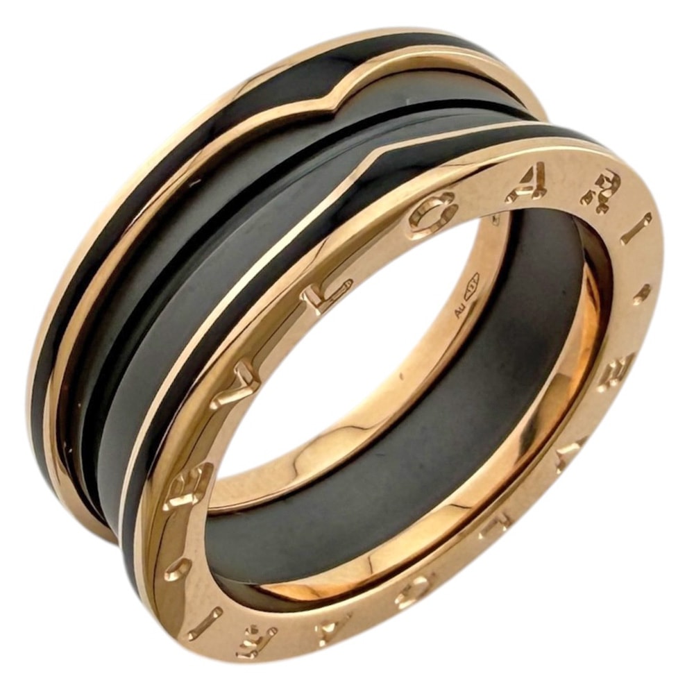 ブルガリ B-zero.1 ビーゼロワン 2バンド  リング 指輪 17.5号 18金 K18ピンクゴールド メンズ BVLGARI  中古