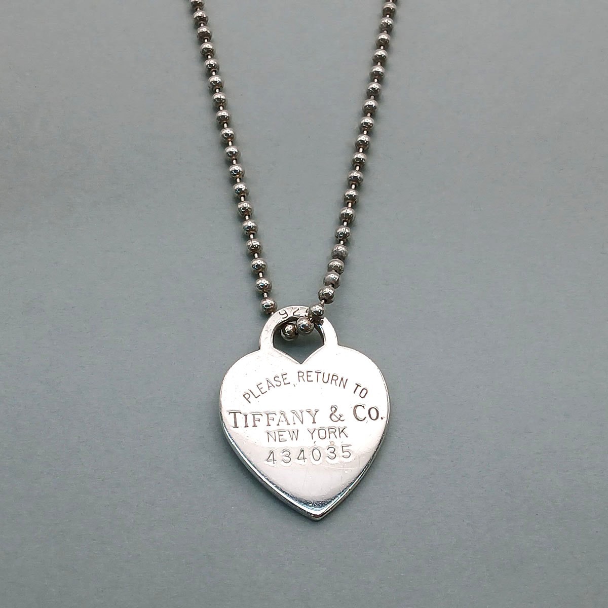 TIFFANY&Co. ティファニー リターン トゥ ハートタグ ボールチェーン ネックレス シルバー925 シルバー 925刻印  レディース【中古】