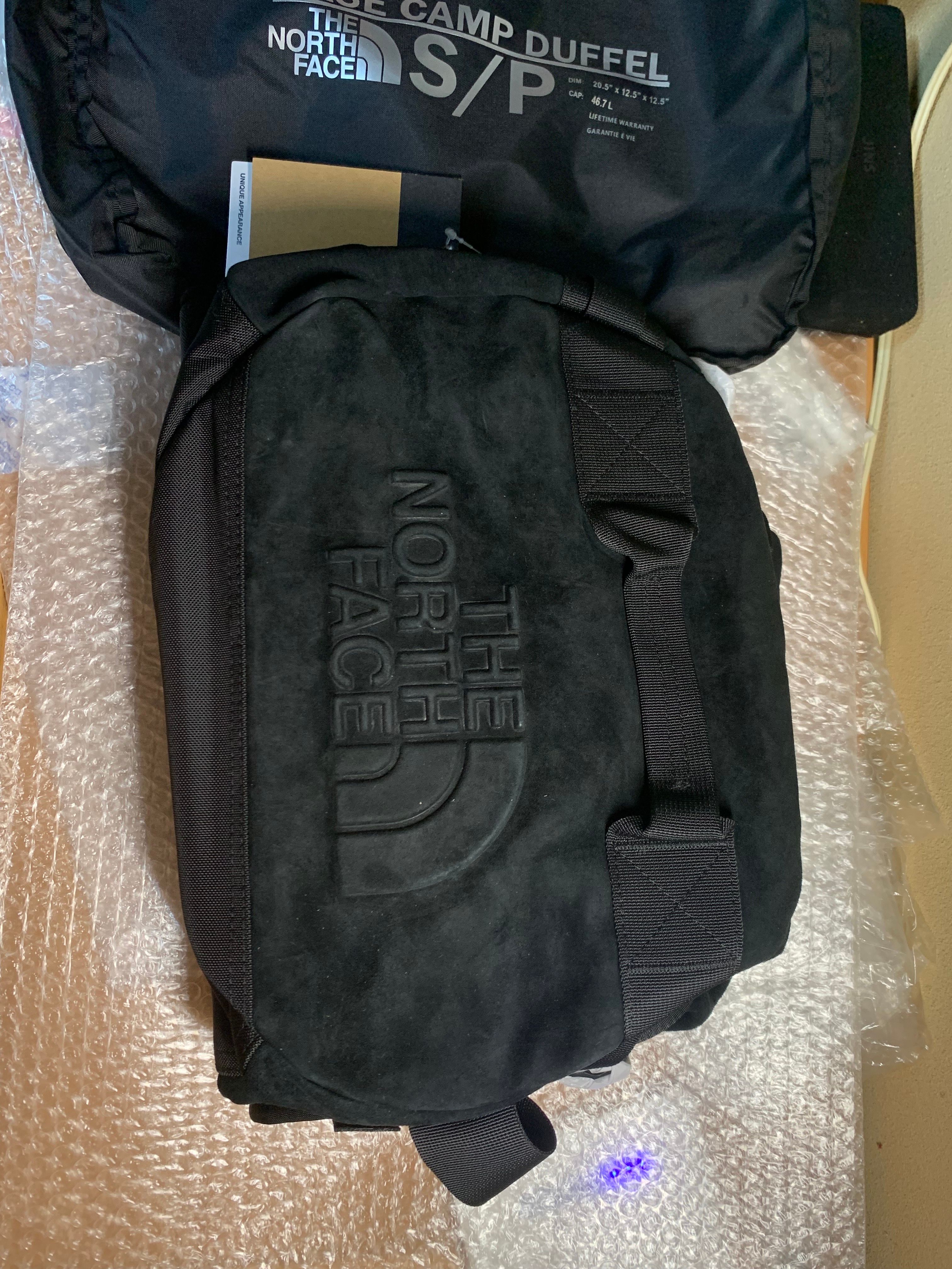 Supreme x The North Face Suede Small Base Camp Duffle Bag "Black"