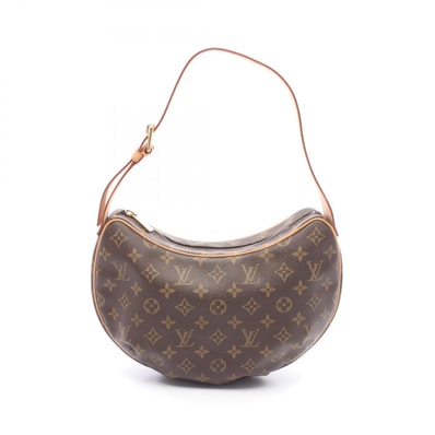 ルイ・ヴィトン LOUIS VUITTON クロワッサンMM ショルダーバッグ バッグ PVCコーティングキャンバス レザー モノグラム レディース ブラウン系 M51512 【中古】