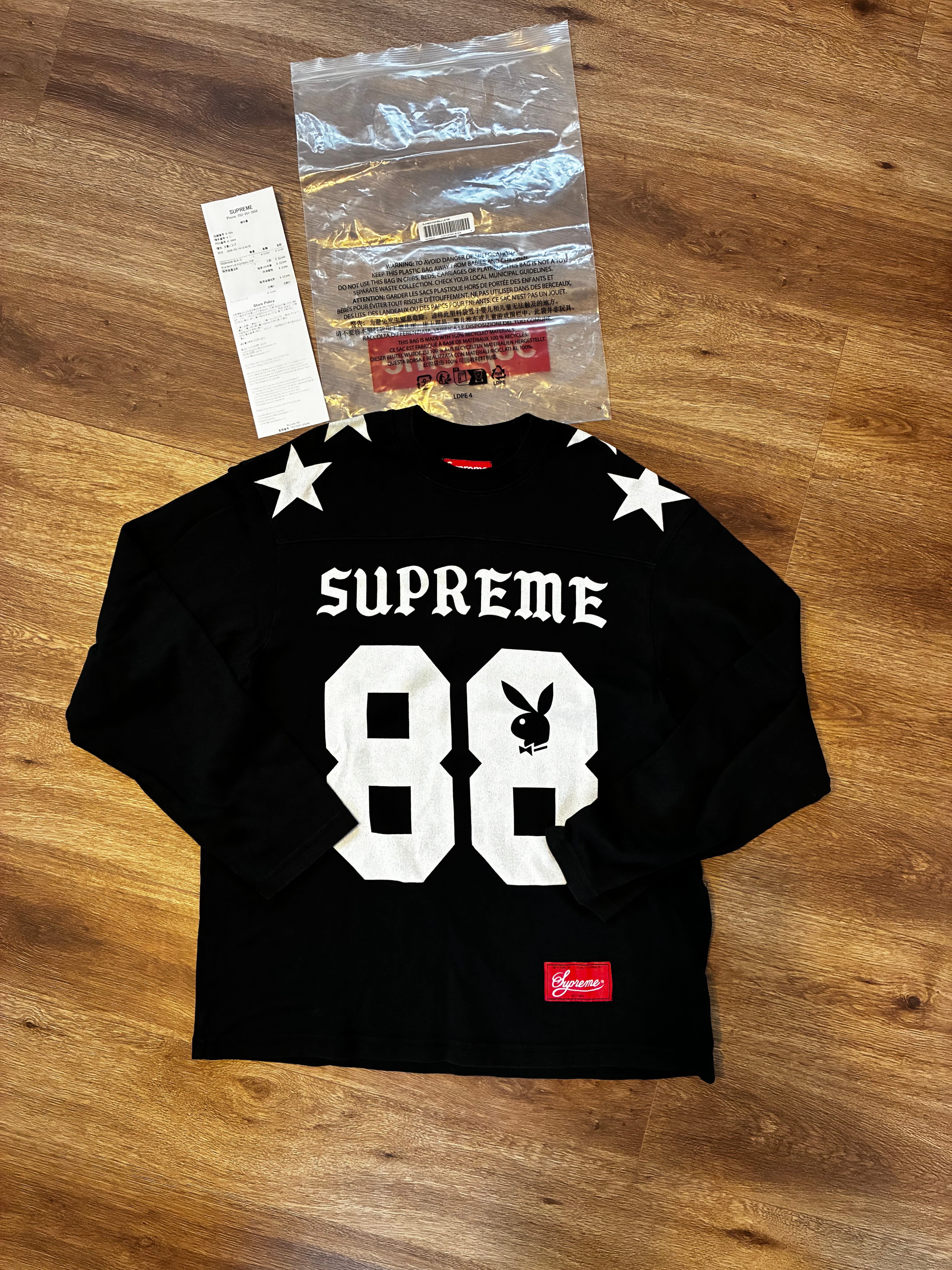 Supreme x Playboy L/S Football Top "Black"