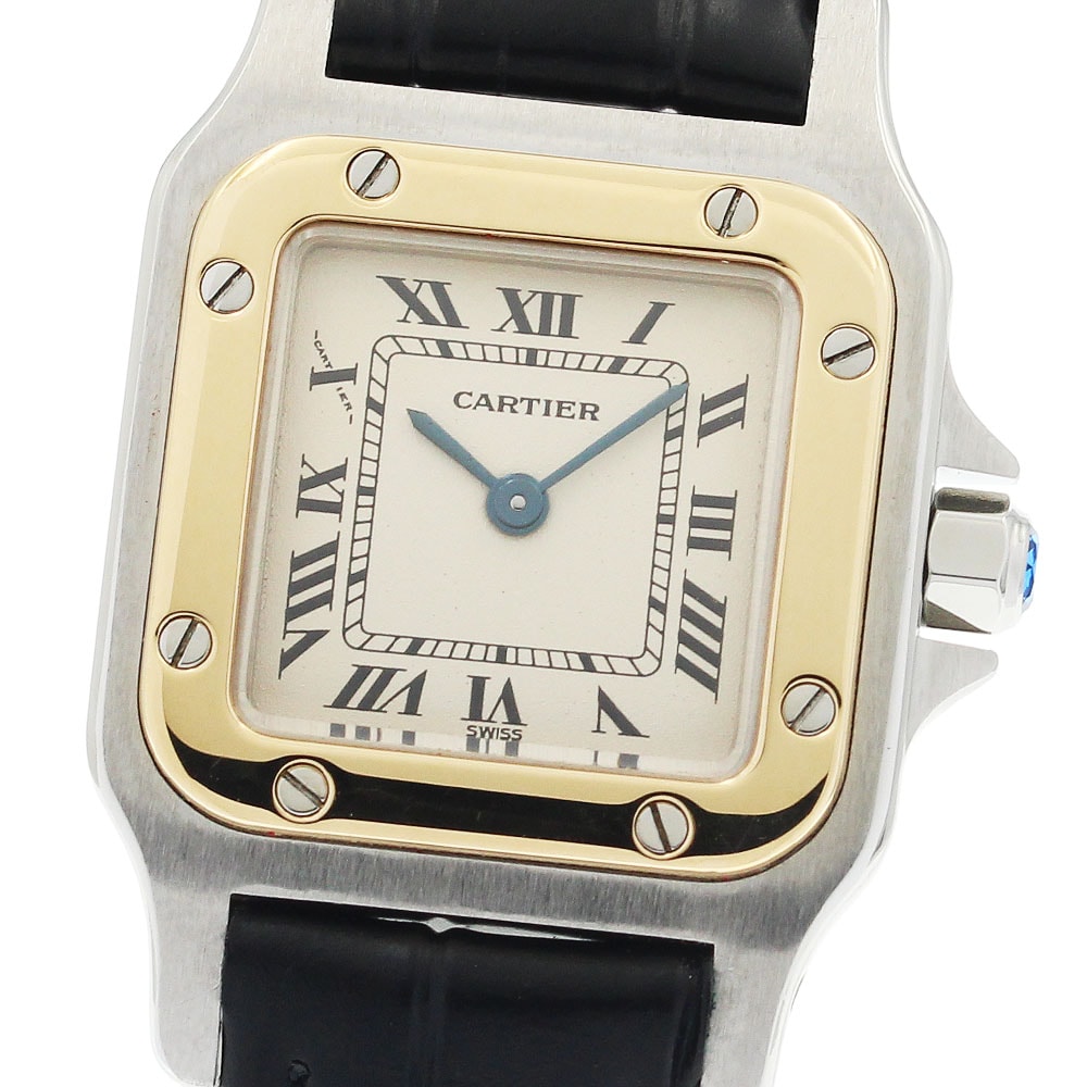 ☆美品  カルティエ サントスガルベ SM YGベゼル  レディース 【中古】