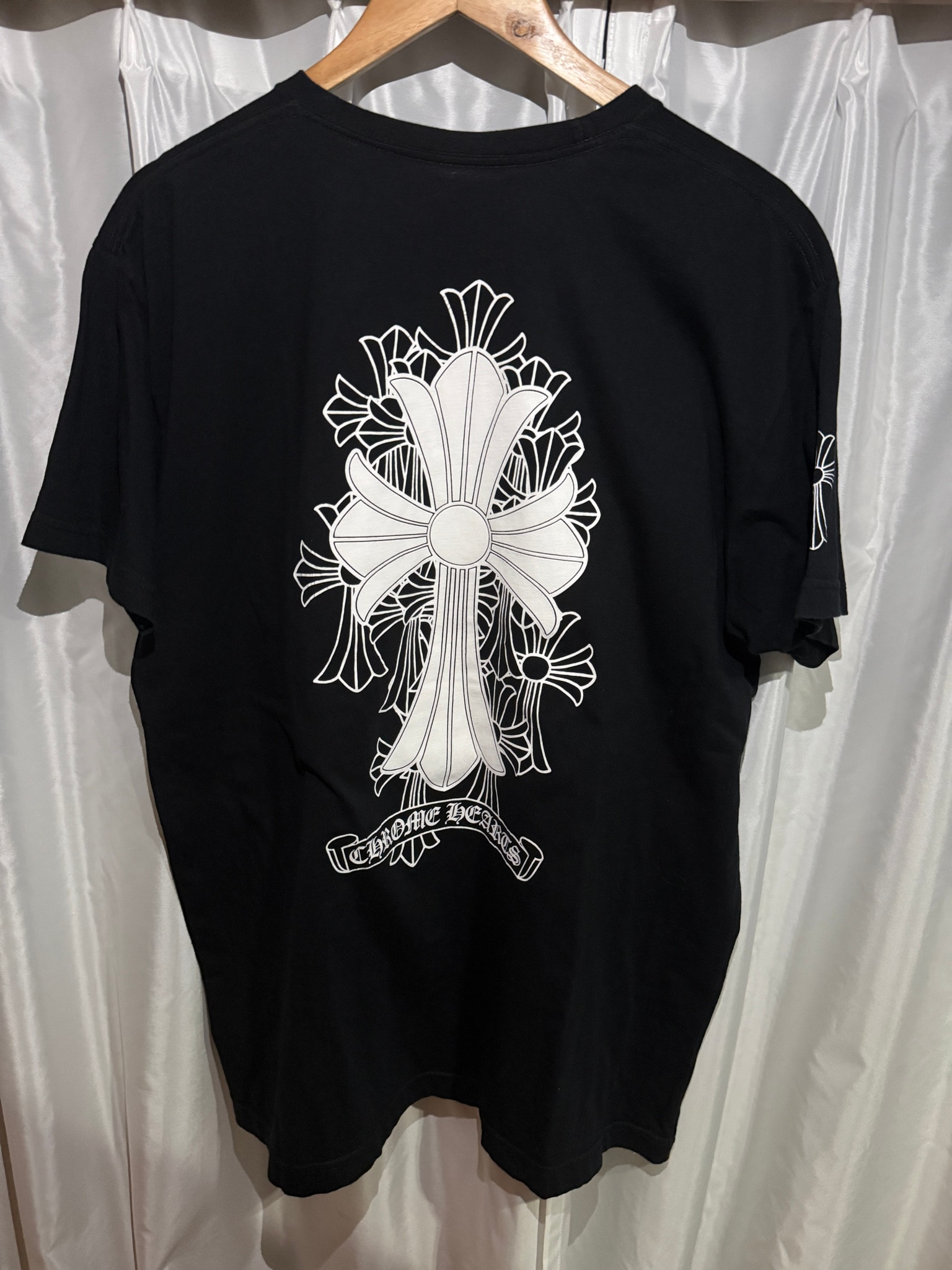 Chrome Hearts Cemetery Big Cross Scroll Label S/S T-Shirt "White"