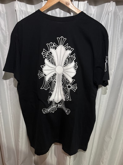 Chrome Hearts Cemetery Big Cross Scroll Label S/S T-Shirt "White"