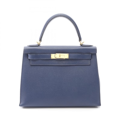 エルメス HERMES ケリー28 ハンドバッグ バッグ レザー カーフ(牛革) ヴォーエプソン ヴォーエプソン ブルーアンクル Z刻印(2021年製造) レディース ブルー系 【中古】