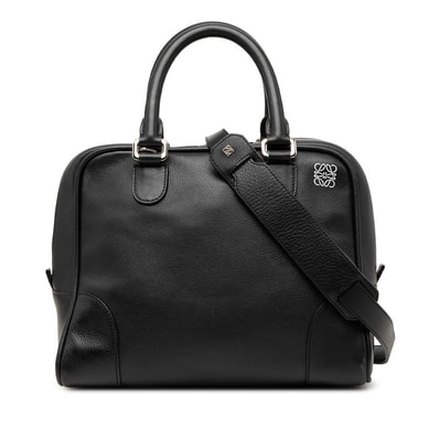 ロエベ アナグラム ハンドバッグ ショルダーバッグ 2WAY ブラック レザー レディース LOEWE 【中古】