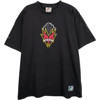 古着 90年代 ナイキ NIKE MLS NEW YORK METROSTARS ニューヨークメトロスターズ スポーツプリントTシャツ USA製 メンズL相当 ヴィンテージ/eaa662508