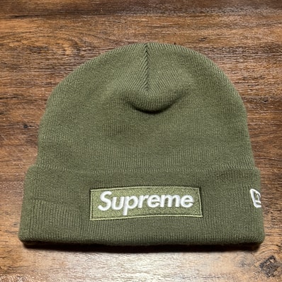 Supreme x New Era Box Logo Beanie (25FW) "Light Olive"