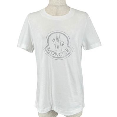 極美品 モンクレール 半袖Tシャツ ホワイト レディース M