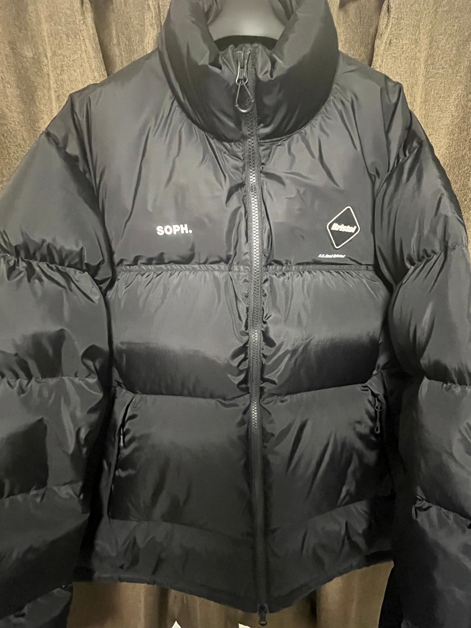 F.C.Real Bristol Stand Collar Down Jacket "Black"