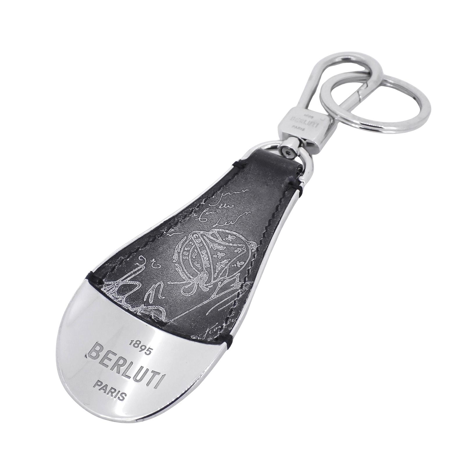BERLUTI ベルルッティ  シューホーン 靴ベラ  ヴェネチア カーフ キーリング   メンズ キーホルダー