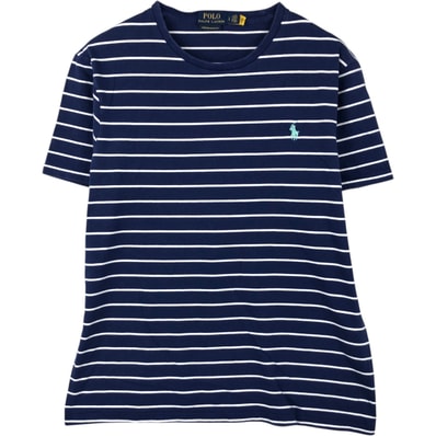 古着 ラルフローレン Ralph Lauren POLO RALPH LAUREN CUSTOM SLIM FIT 半袖 ボーダーTシャツ メンズL相当/eaa647814