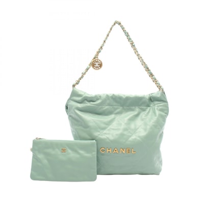 シャネル CHANEL マトラッセ シャネル22 スモール ショルダーバッグ バッグ ラムスキン(羊革) レディース グリーン系 AS3260 【中古】