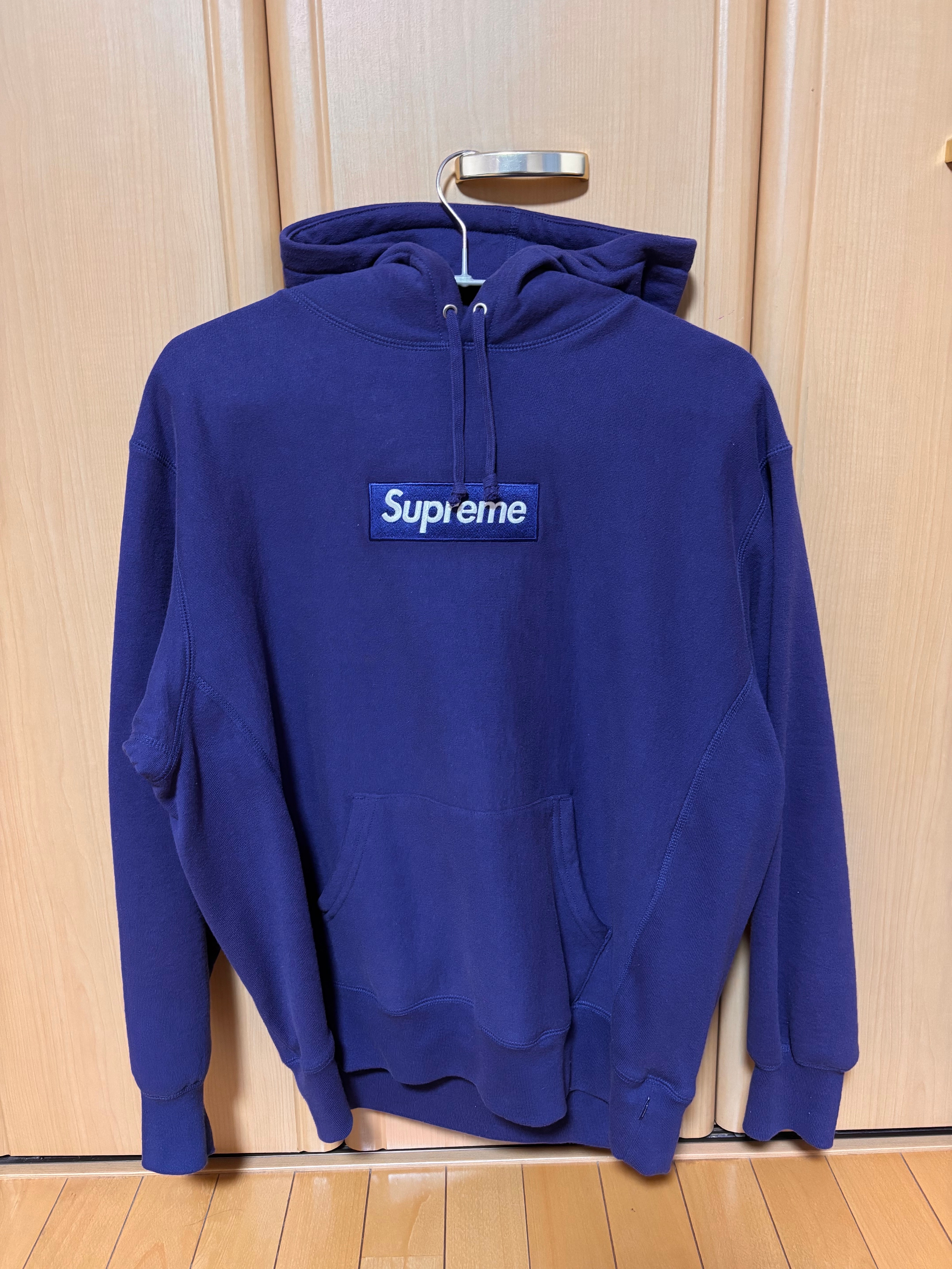 Supreme Box Logo Hooded Sweatshirt "Washed Navy" (21FW)