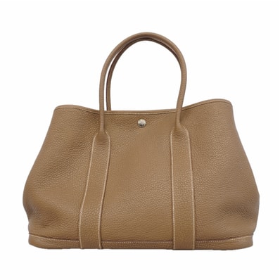 ★最終価格★SALE【6id5271】エルメス トートバッグ ガーデンパーティPM ネゴンダ エトゥープ シルバー金具 □O刻印【中古】メンズ レディース ユニセックス