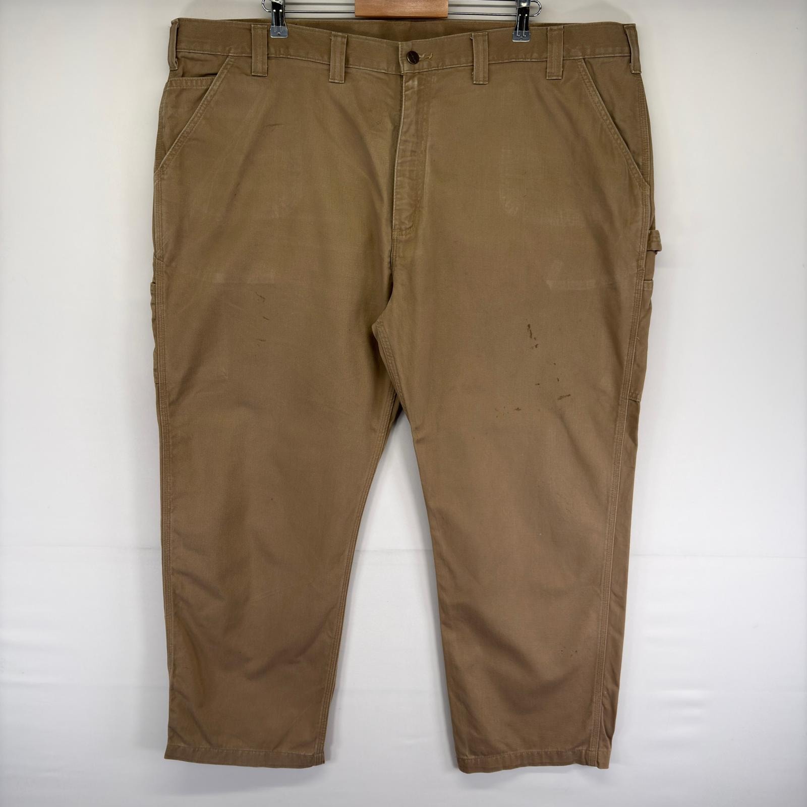 古着 カーハート Carhartt パンツ ペインターパンツ スパナポケット ジッパーフライ ワンポイントロゴ w48 L30  ベージュ系 メンズ