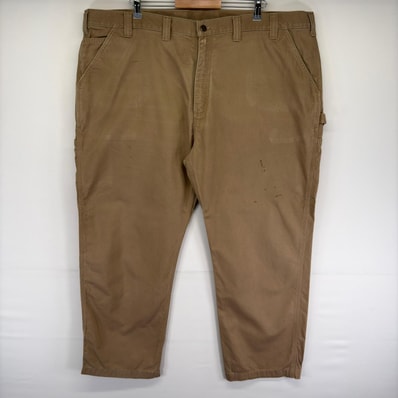 古着 カーハート Carhartt パンツ ペインターパンツ スパナポケット ジッパーフライ ワンポイントロゴ w48 L30 ベージュ系 メンズ