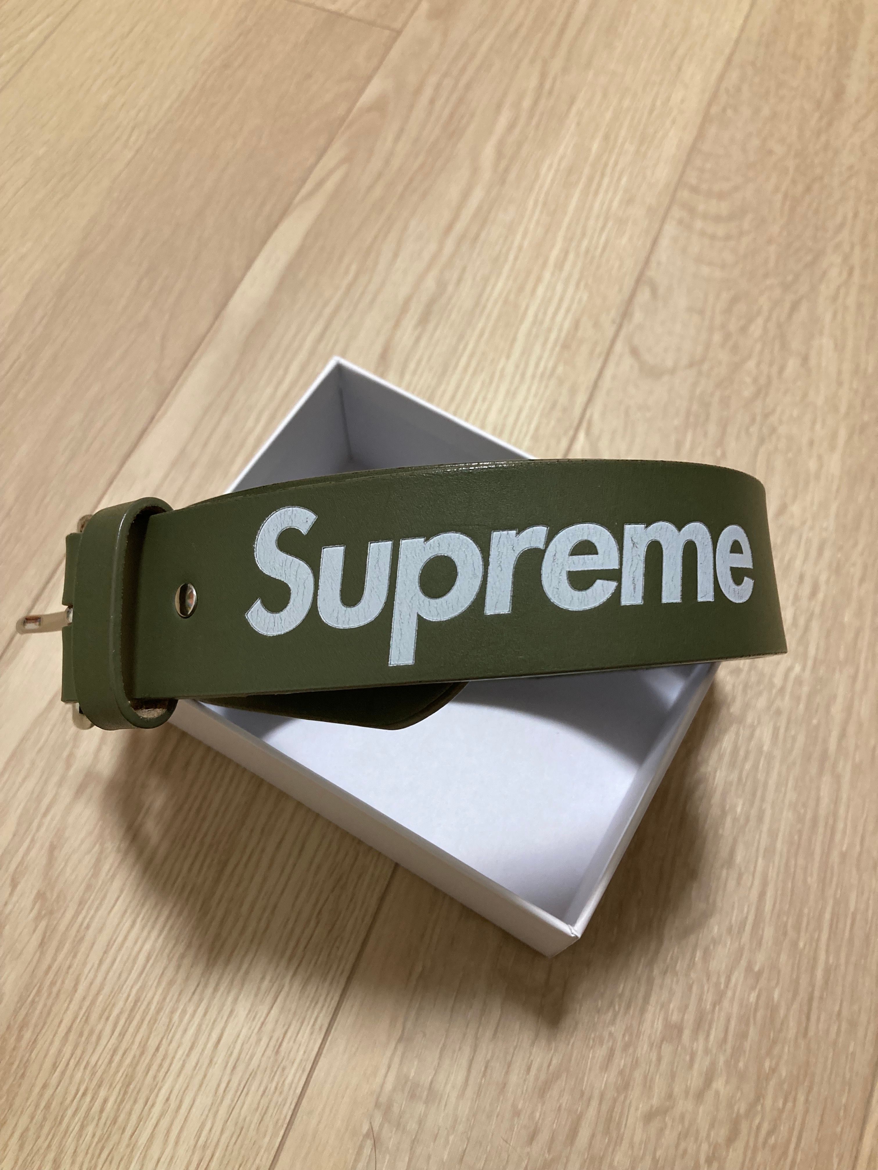 Supreme Repeat Leather Belt 